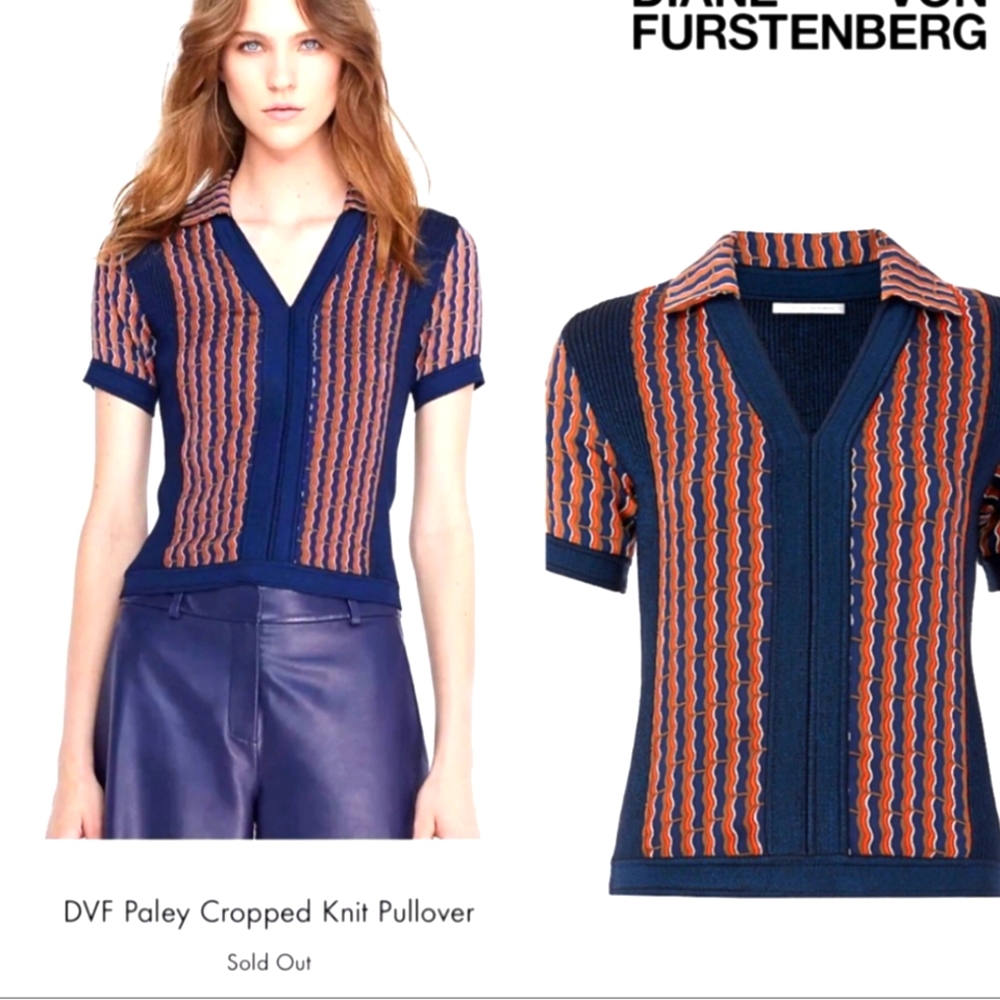 DVF paley cropped top